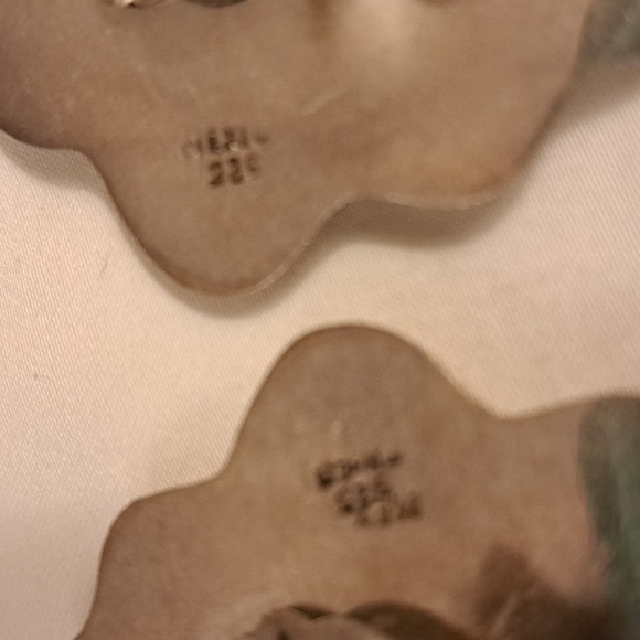 Sterling clip on earrings fan style cubic zirconia vintage from 80s - Picture 4 of 7